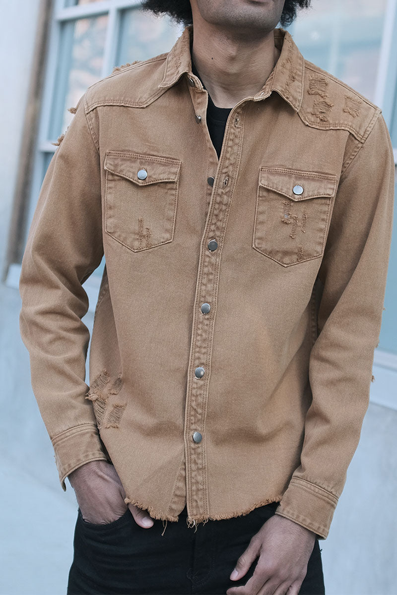 Knuth Marf - denim over shirt jacket (unisex) / デニム