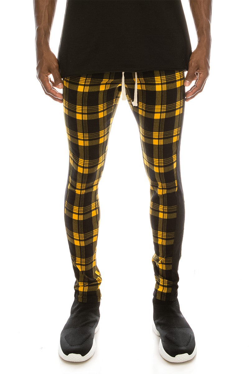 Plaid Pants Gold – VICTORIOUSUSA - Main Image