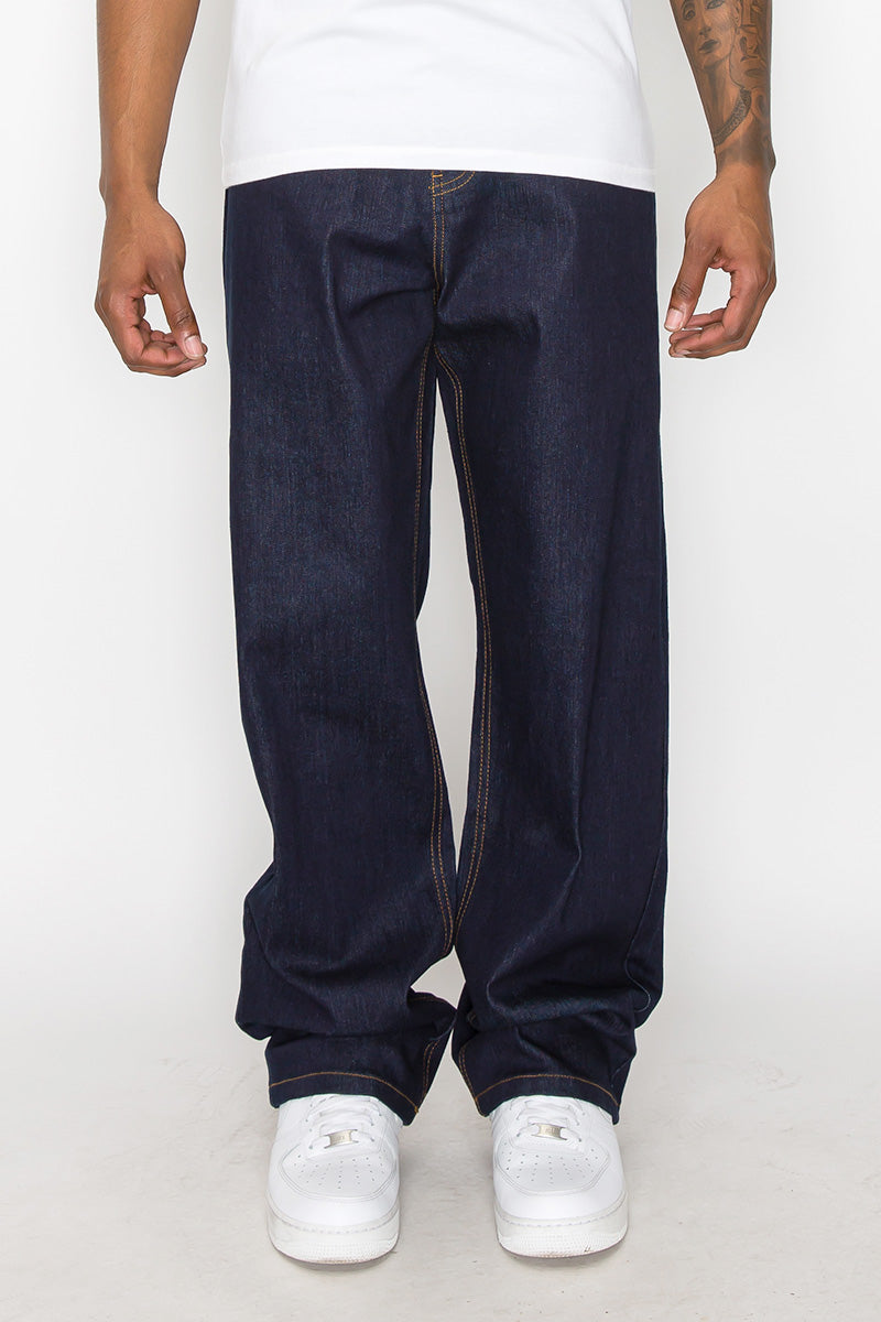 Essential Baggy Raw Denim Jeans