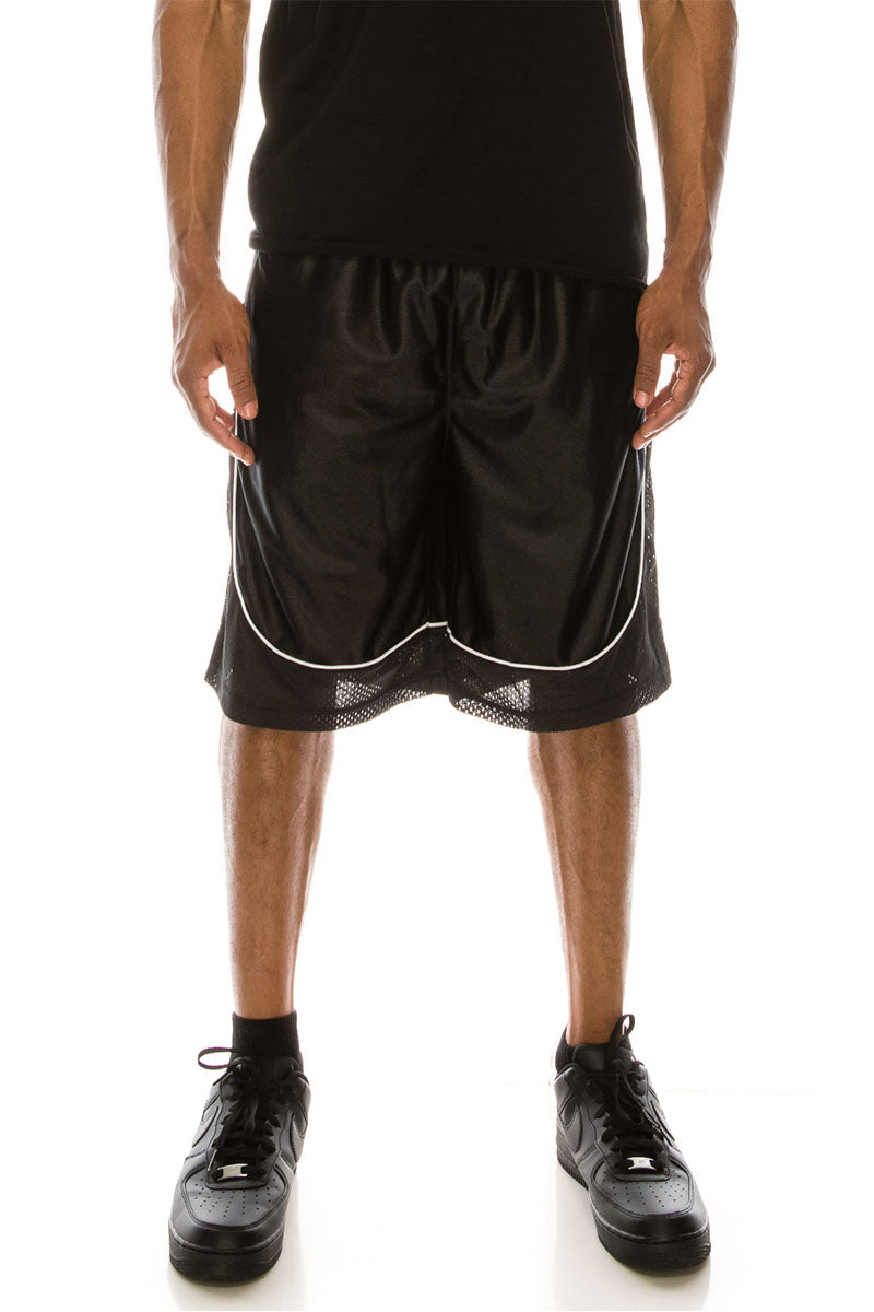 Dazzle Mesh Shorts Black VICTORIOUSUSA