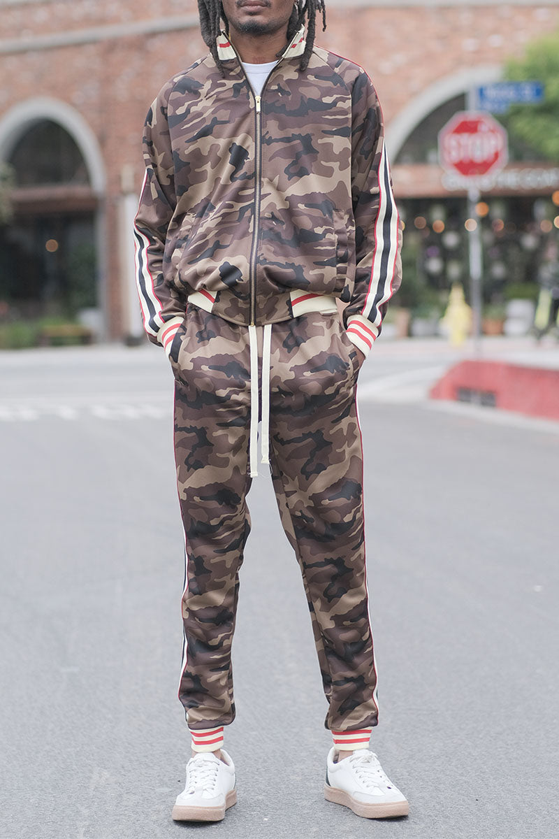 Side Stripe Track Suit - Camo