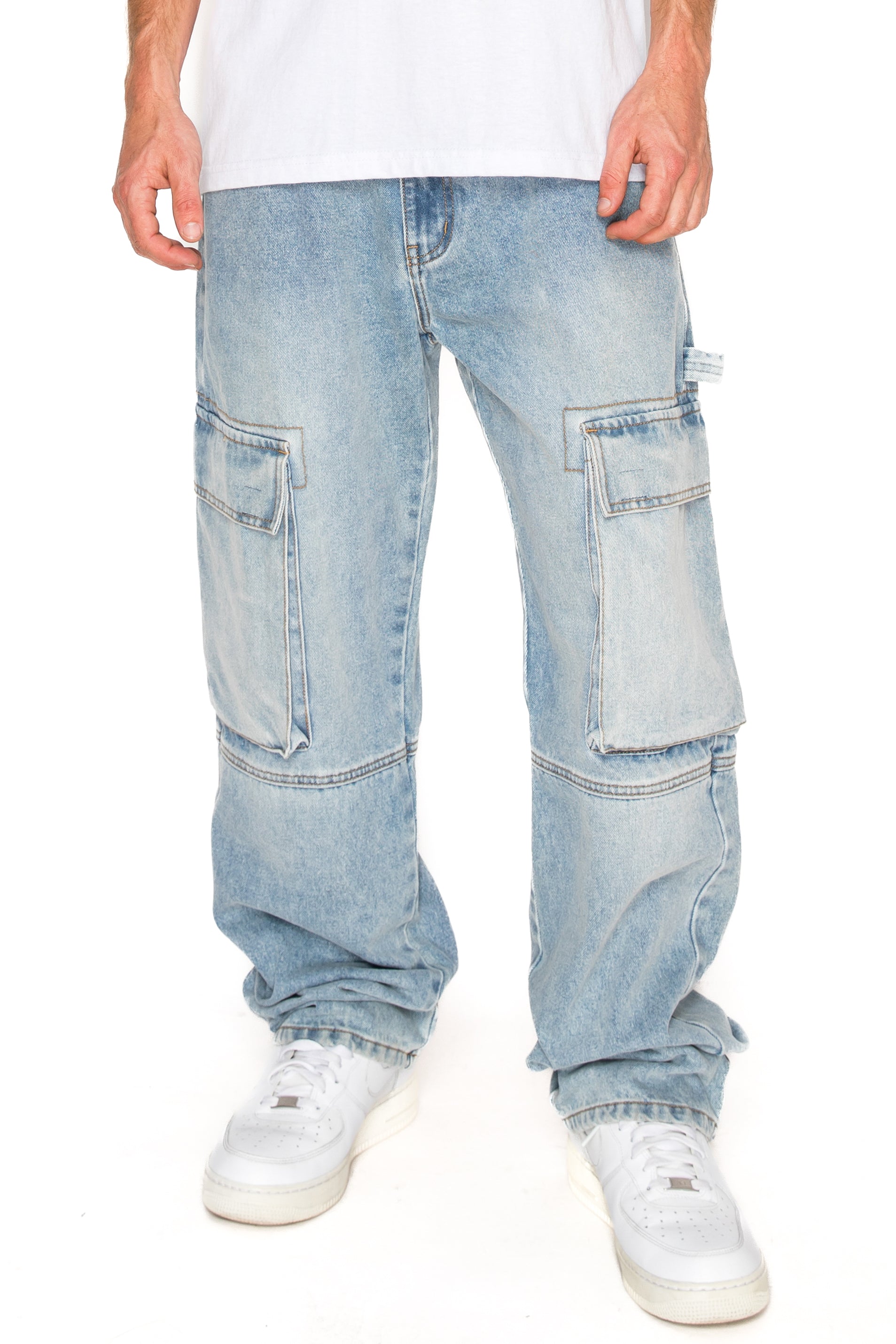 Men's Baggy Fit Cargo Denim Jeans | VICTORIOUS – VICTORIOUSUSA
