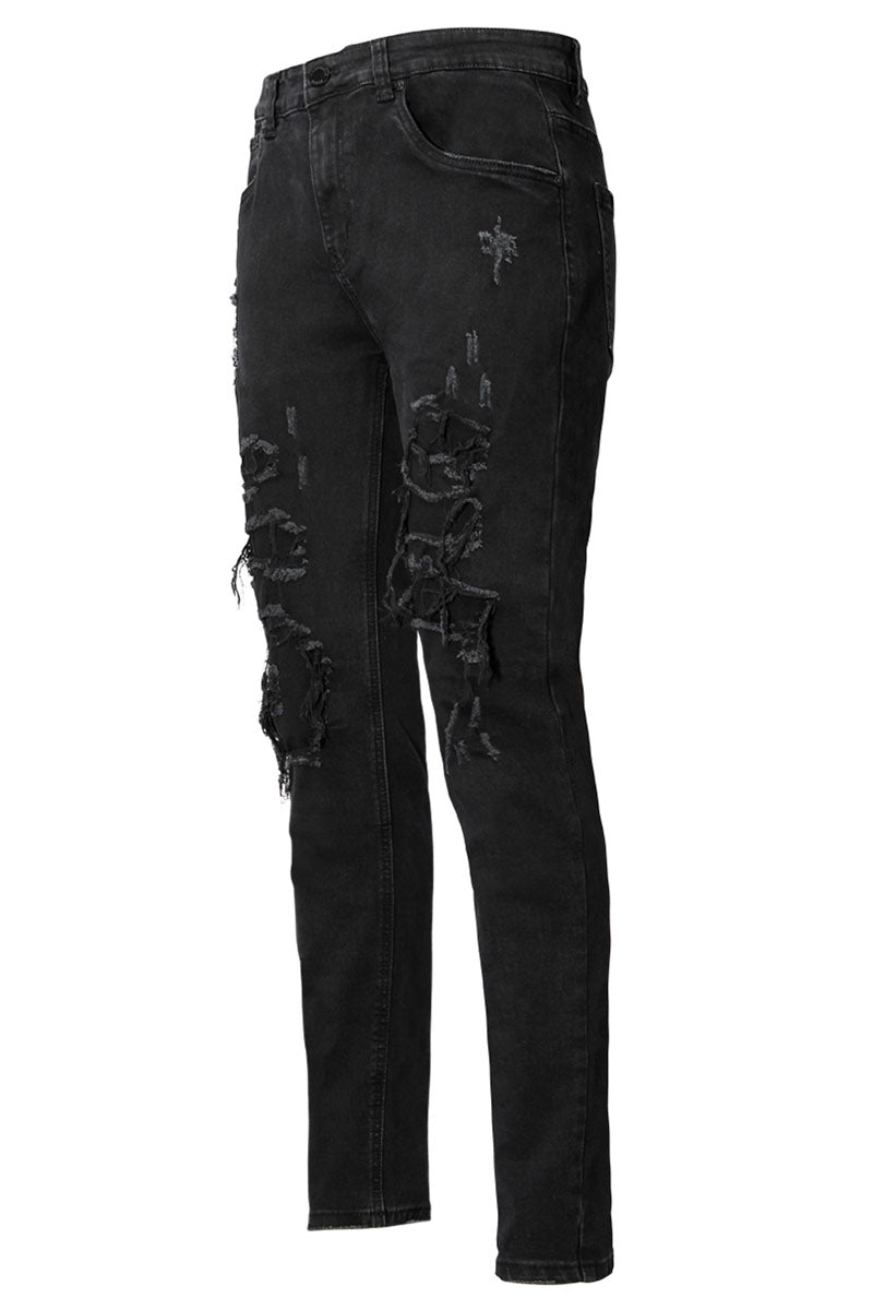 Rip & Repair Denim Jeans - Black