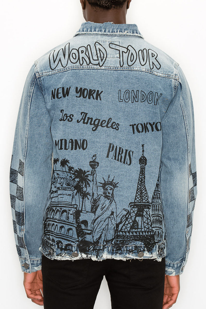 World Tour Denim Jacket – VICTORIOUSUSA