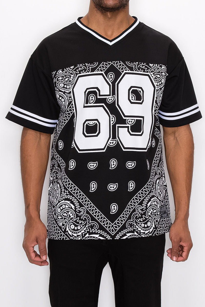 #69 Bandana football shirts - Black