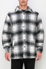 Felted Plaid Overshirt