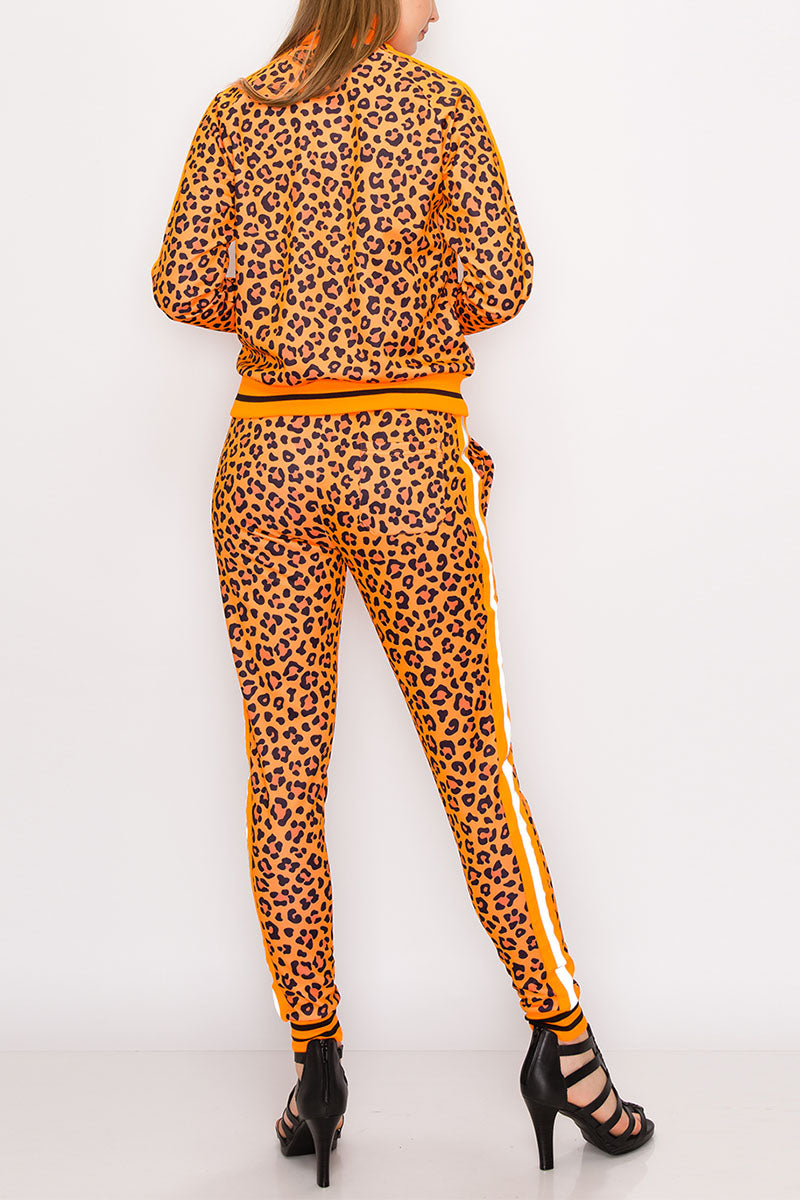 Women's Reflective Leopard Track suit