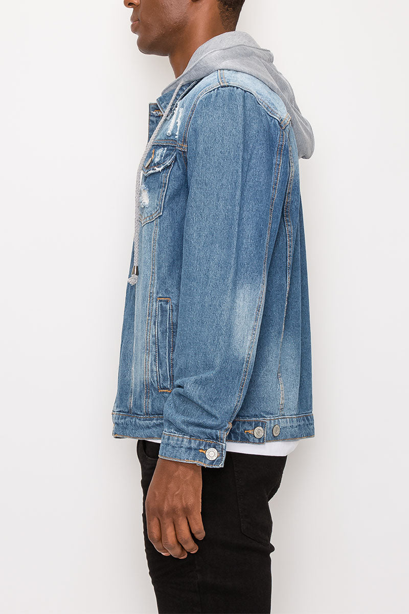 Detachable Hood Denim Jacket – VICTORIOUSUSA