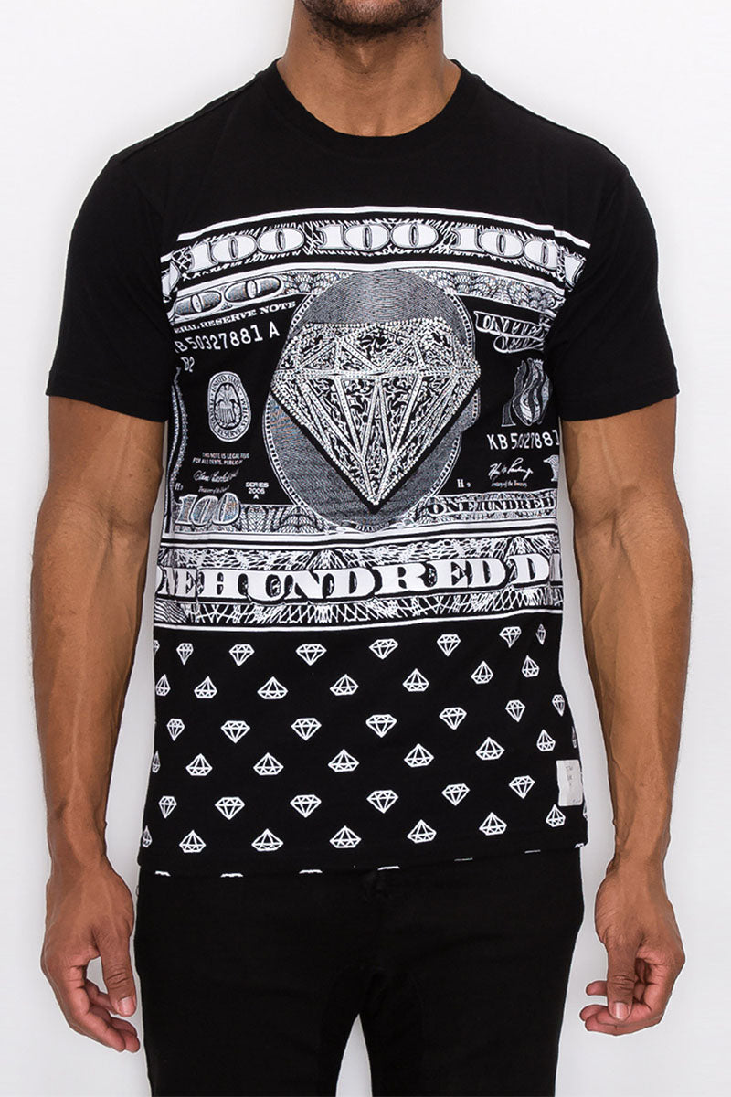 Diamond Money Print T-shirts