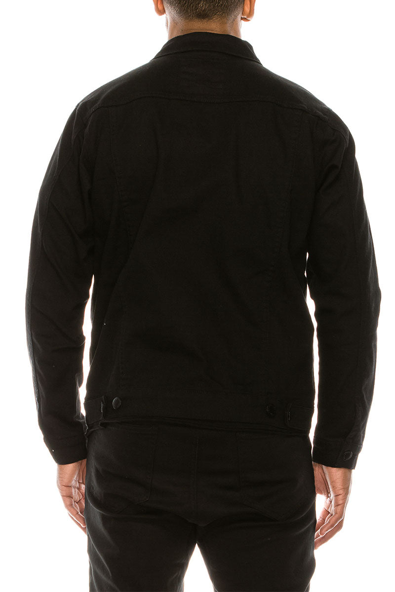 Essential Colored Denim Jacket - Black