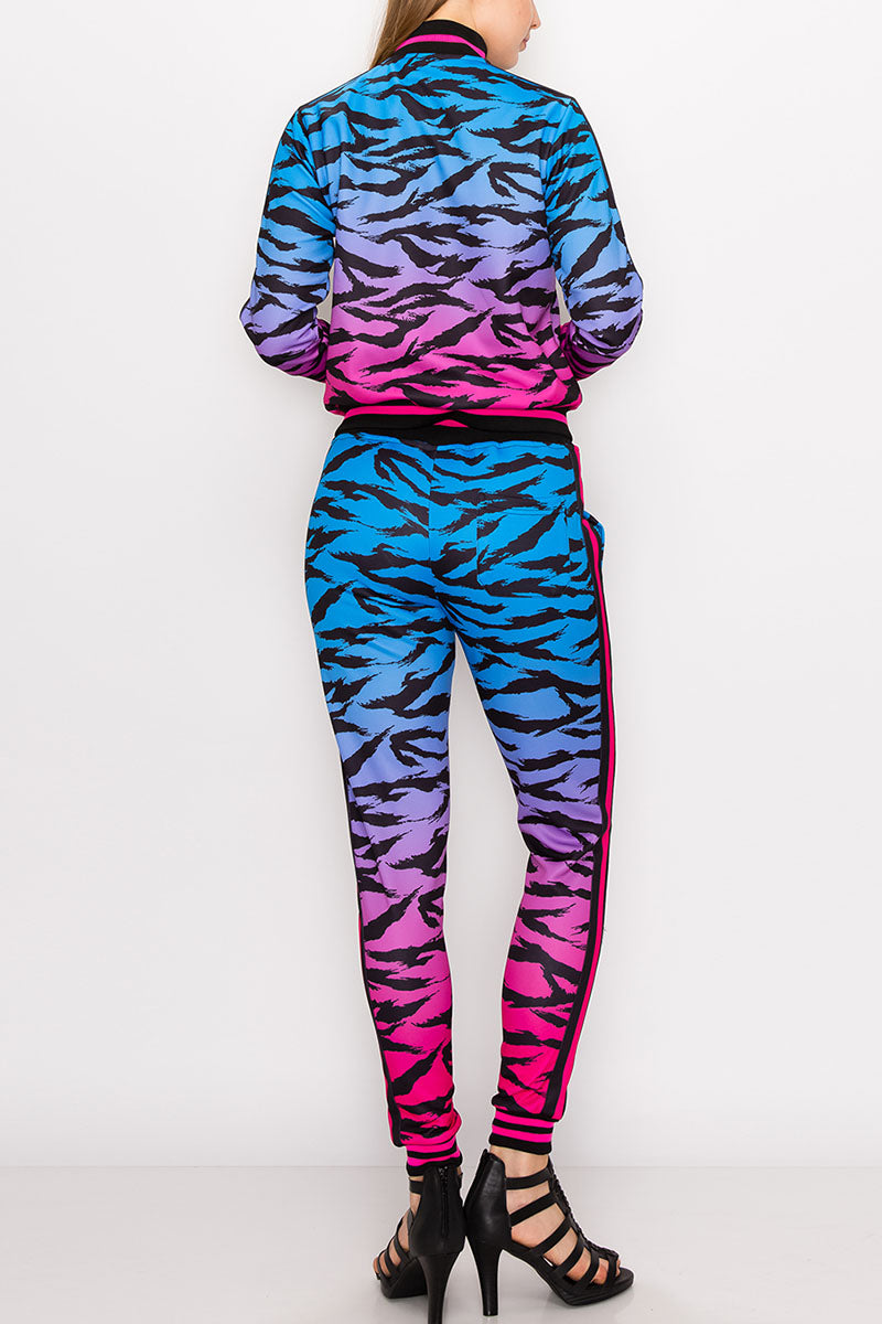 Women's Tiger Camo Track Suit