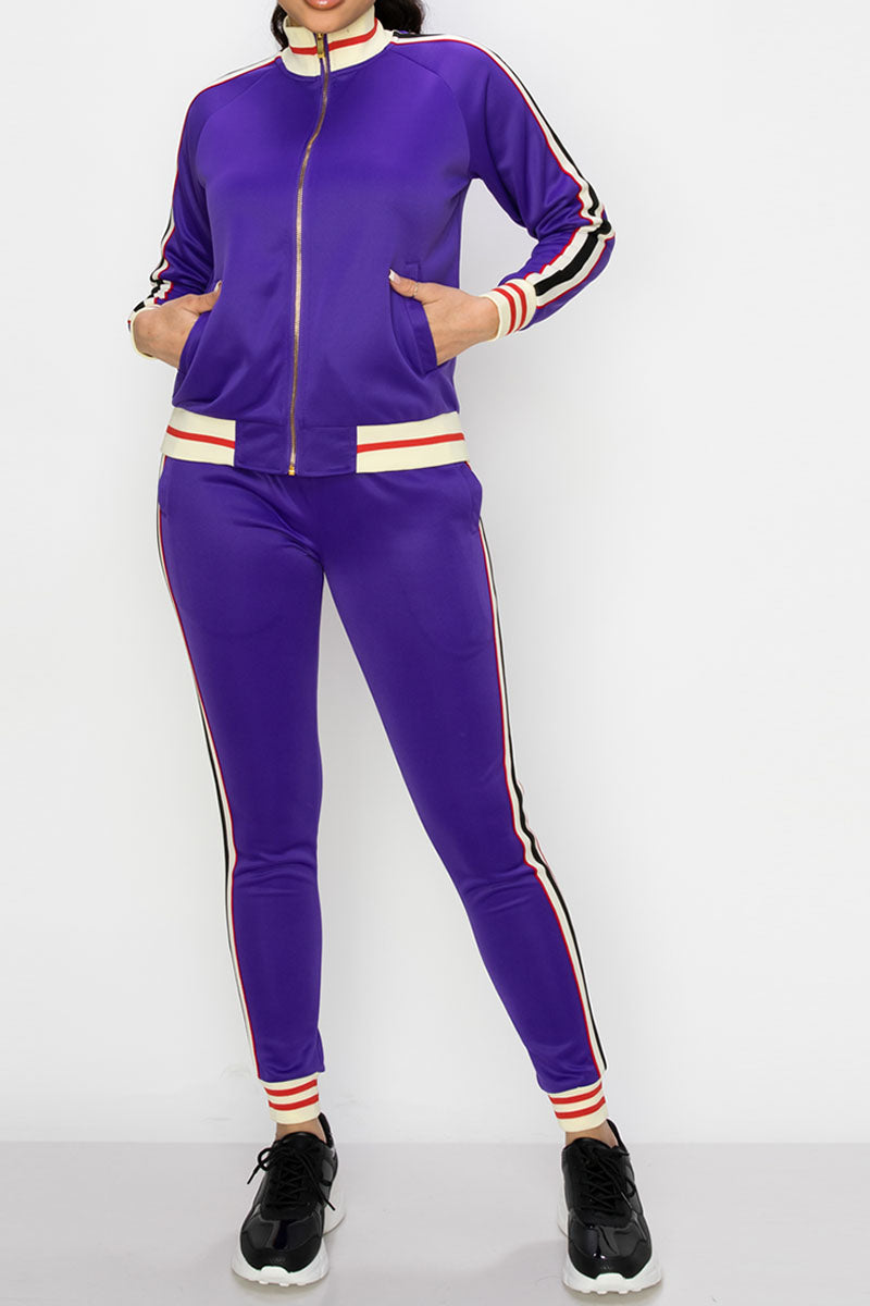 Women's Side Stripe Track Suit