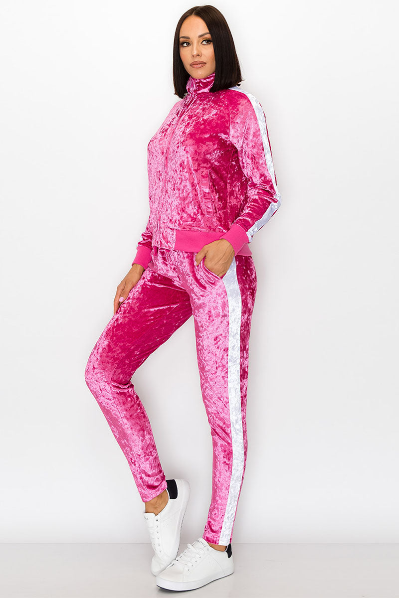 Women's Velvet Track Suit