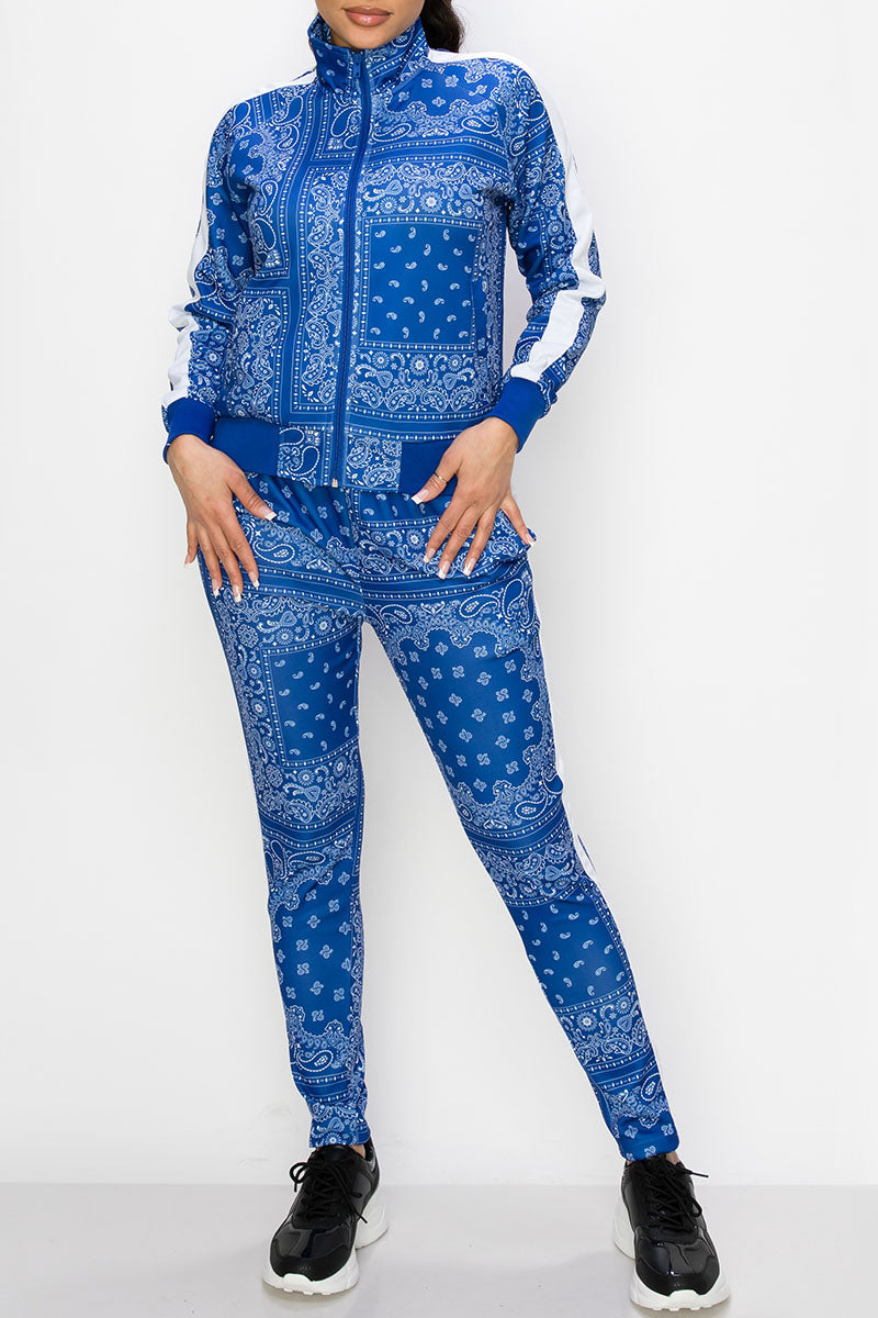 Women's bandana track suits