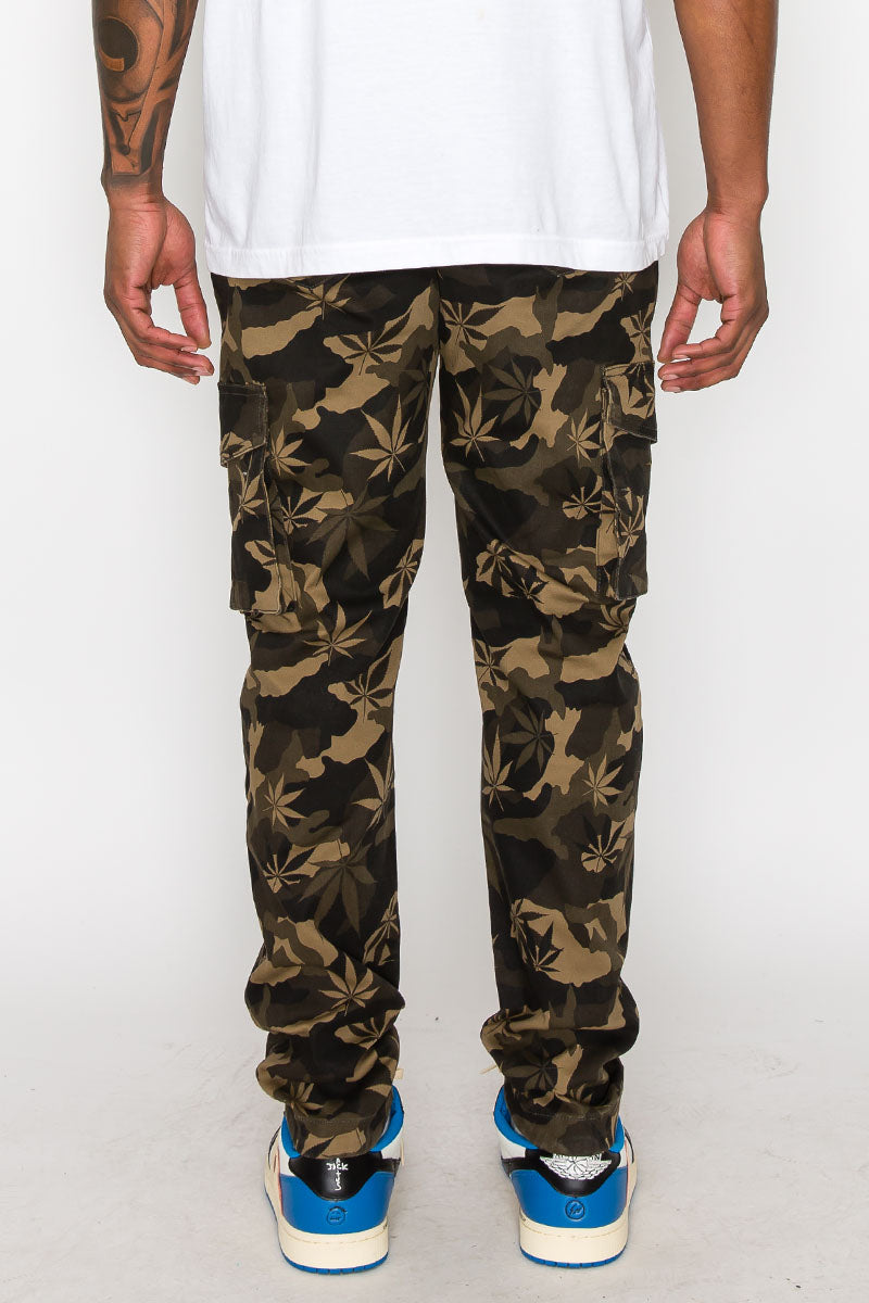 Camo Leaf Cargo Jeans