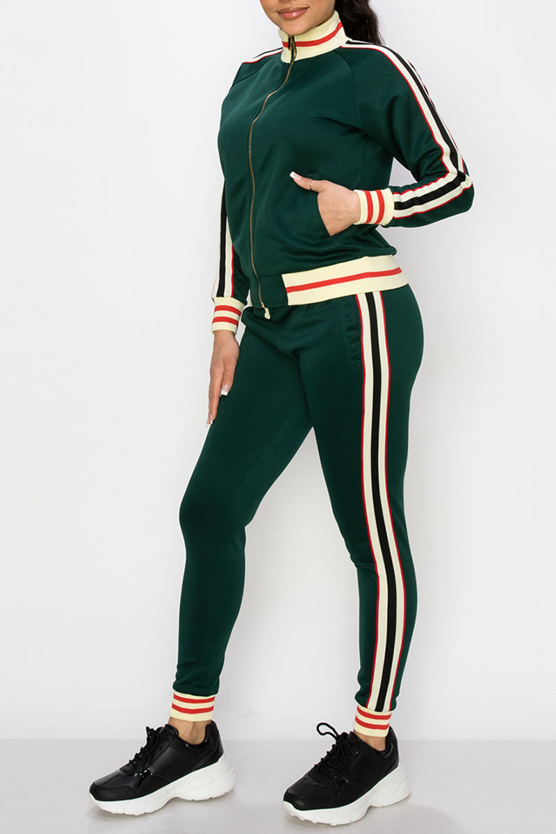 Women's side stripe track suits