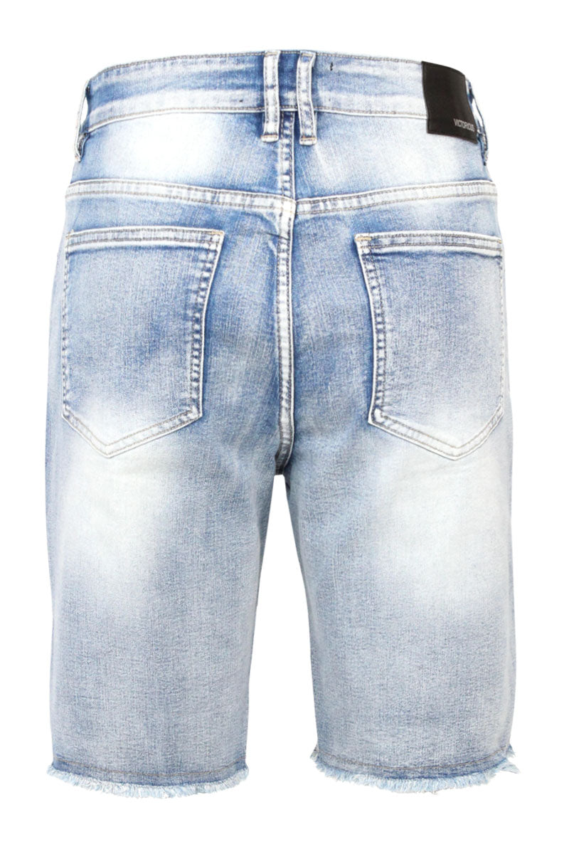 DISTRESSED DENIM SHORTS