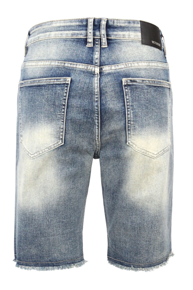 DISTRESSED DENIM SHORTS