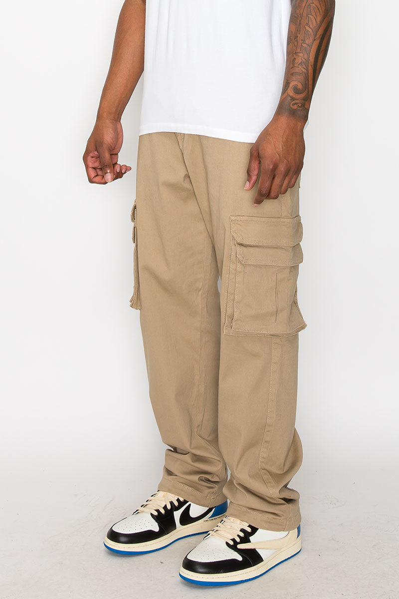 BAGGY FIT MULTIPLE POCKET CARGO PANTS