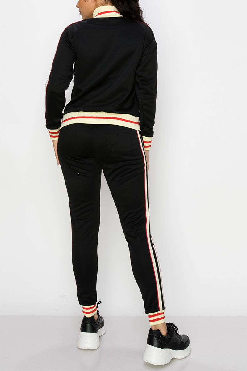 Women's side stripe track suits