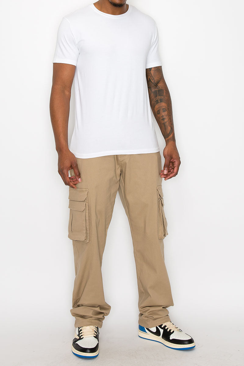 BAGGY FIT MULTIPLE POCKET CARGO PANTS