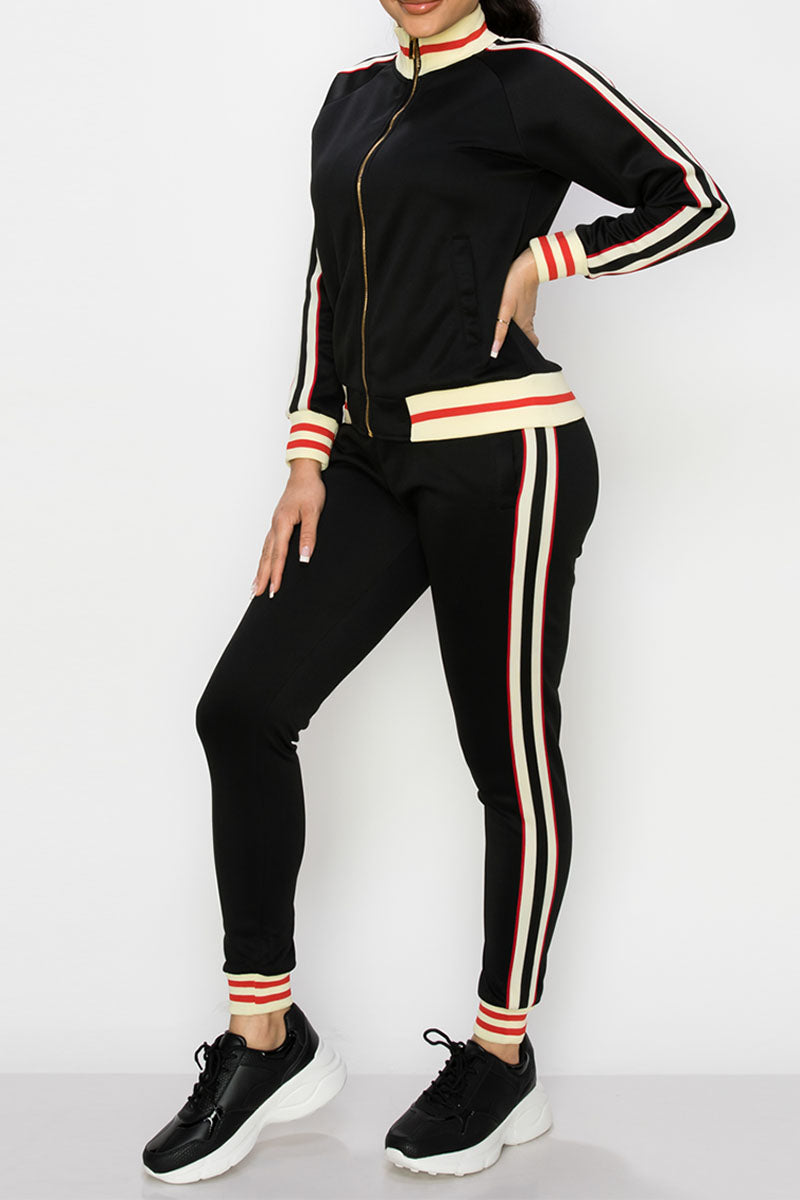 Women's Side Stripe Track Suit