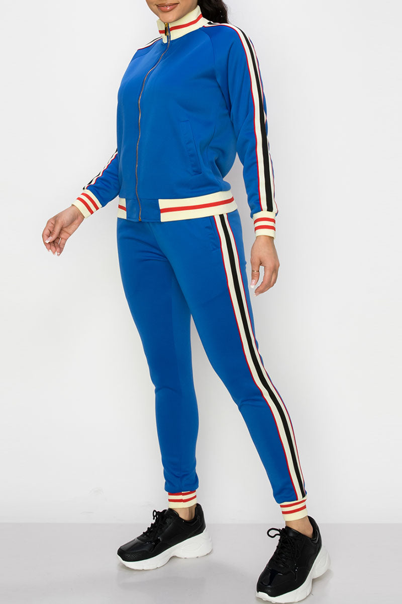 Women's side stripe track suits