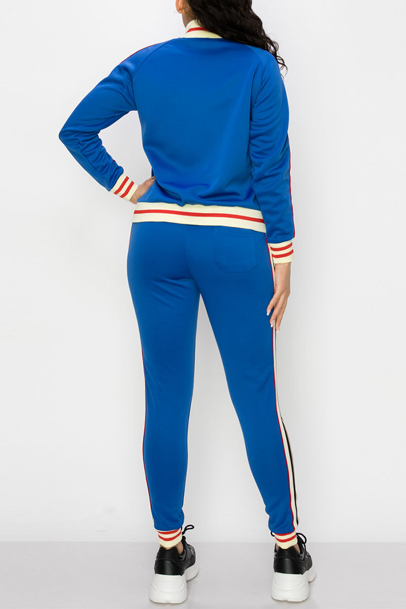 Women's side stripe track suits