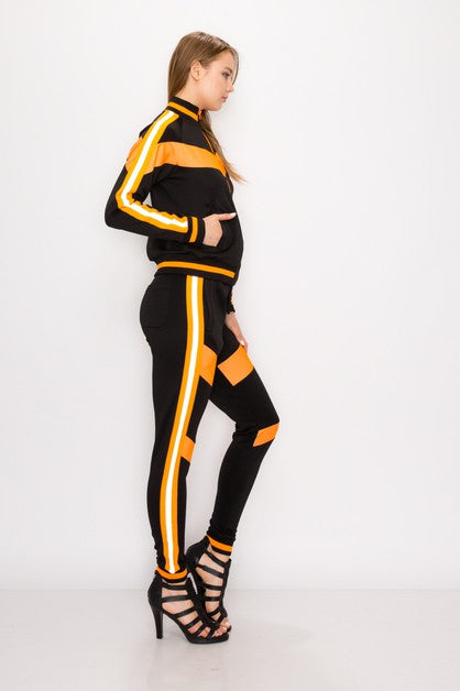 Women's Reflective Moto Track Suit