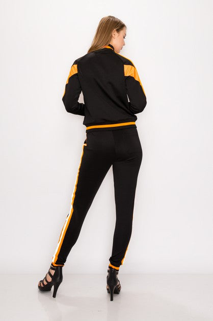 Women's Reflective Moto Track Suit