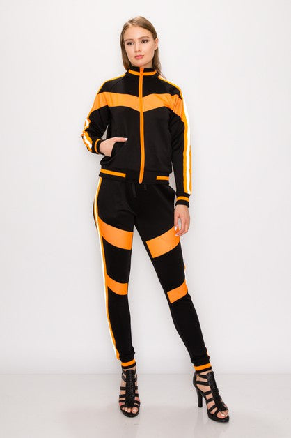 Women's Reflective Moto Track Suit