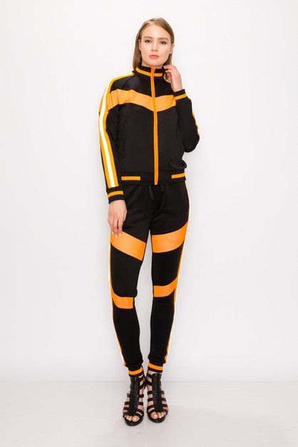 Women's Reflective Moto Track Suit