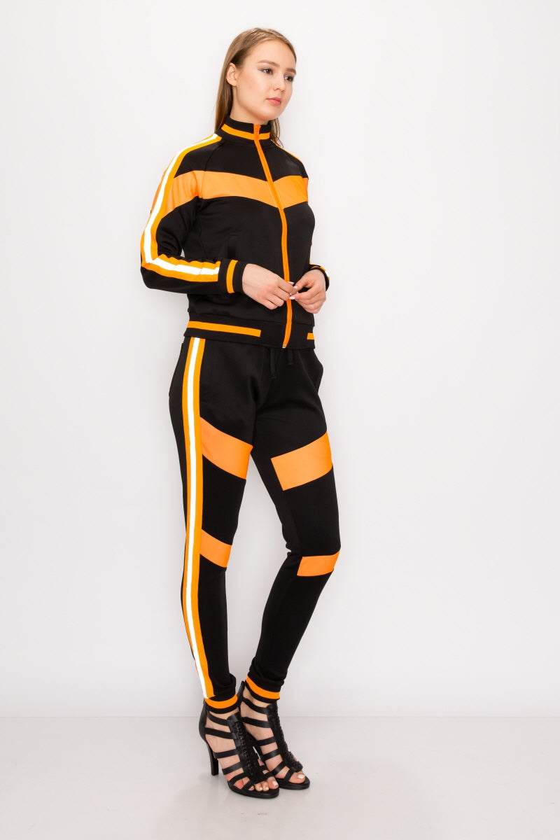 Women's Reflective Moto Track Suit