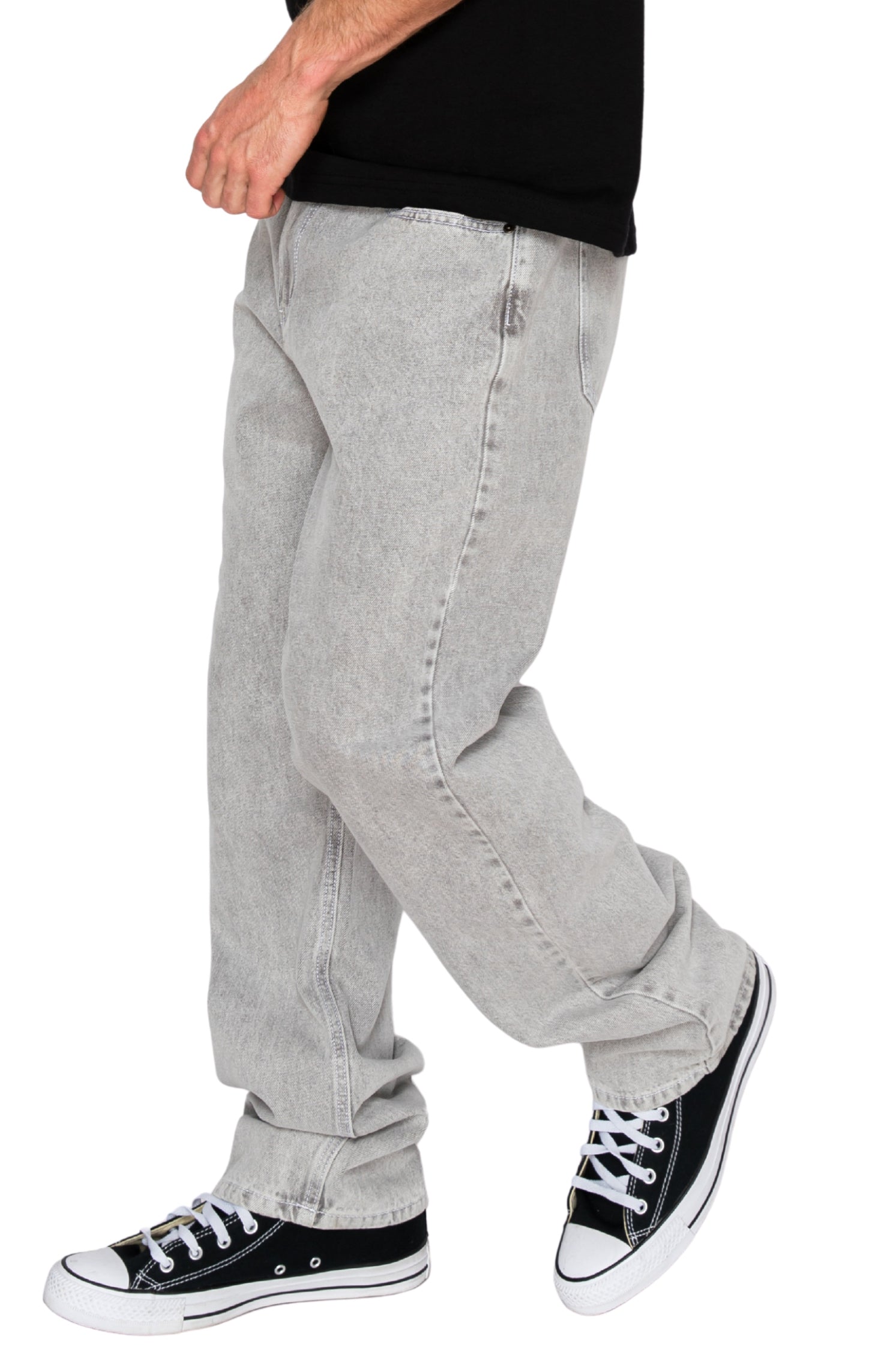 Men's ATLAS Essential Baggy Denim Jeans Grey | VICTORIOUS