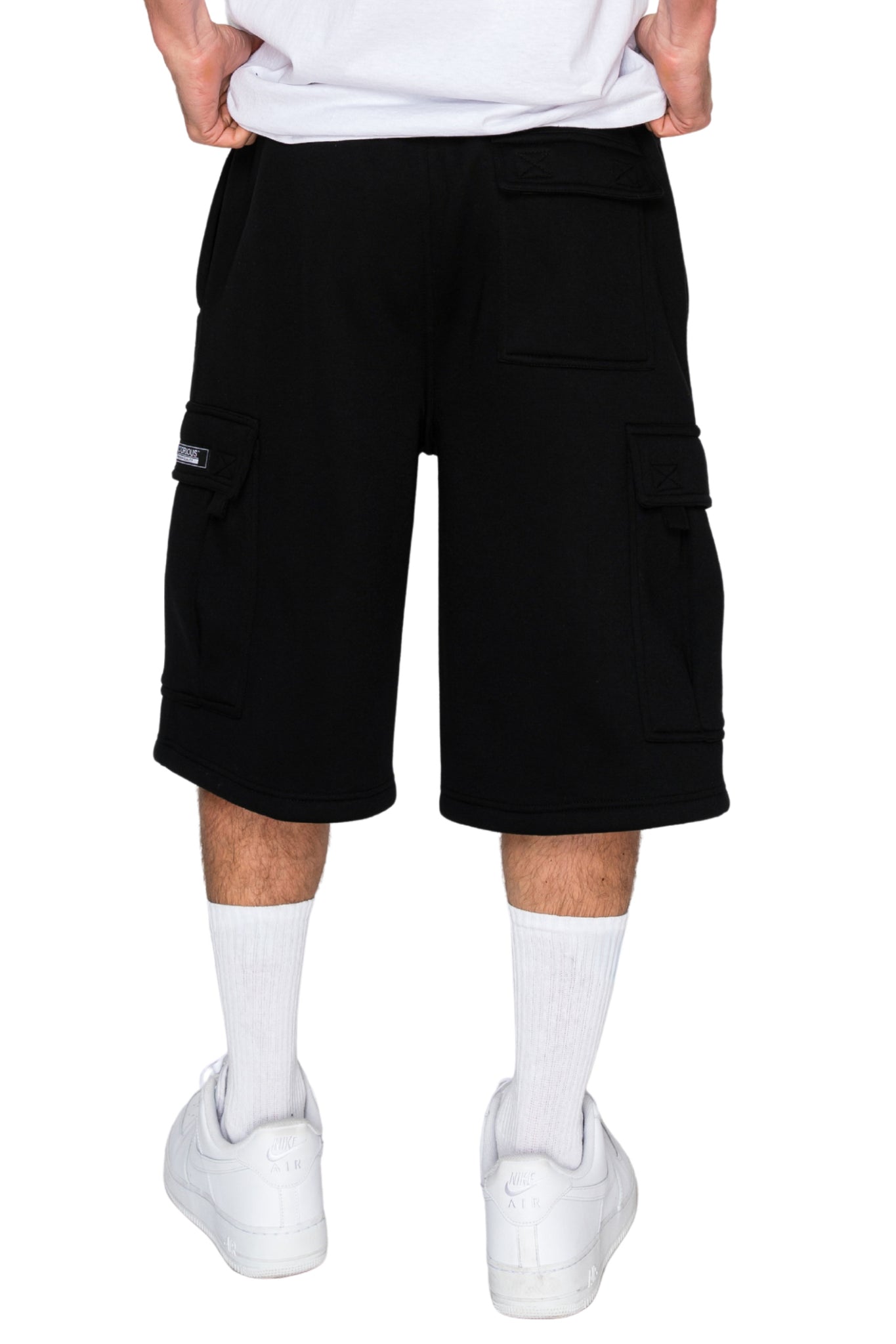 Baggy Fit Cargo Fleece Shorts