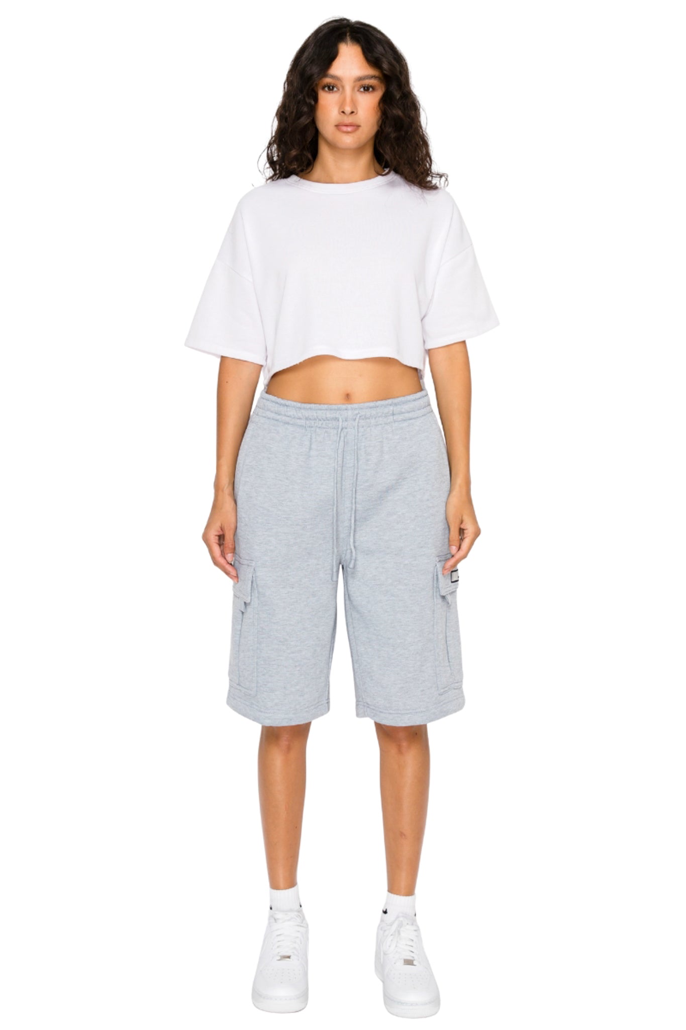 Women's Baggy Fit Cargo Fleece Shorts