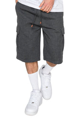 RESTRICT Baggy Fit Cargo Fleece Shorts