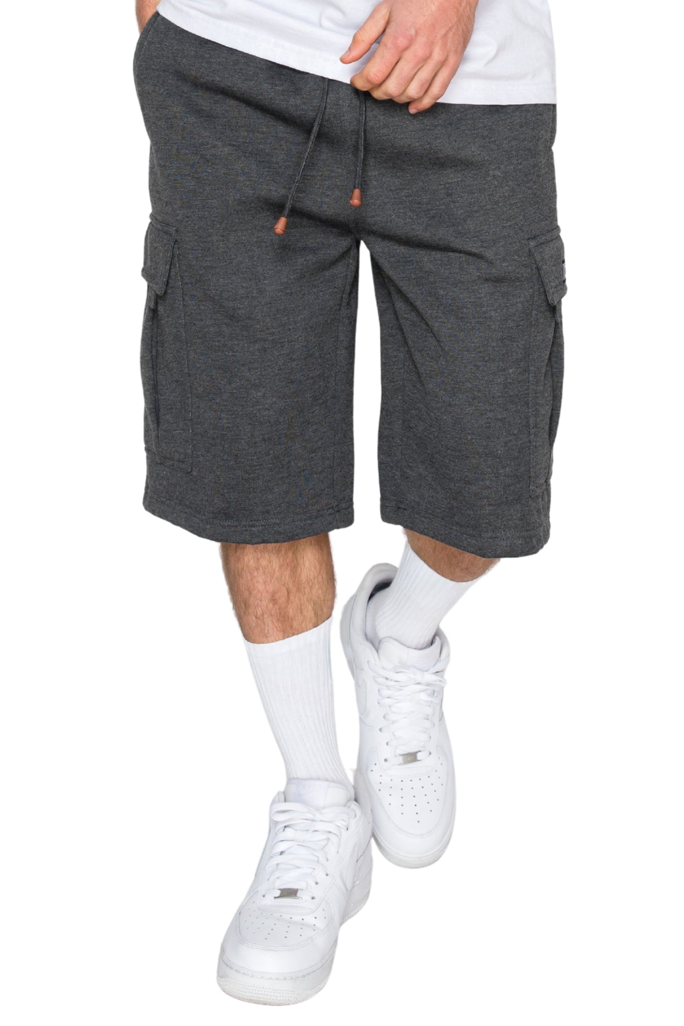 Baggy Fit Cargo Fleece Shorts