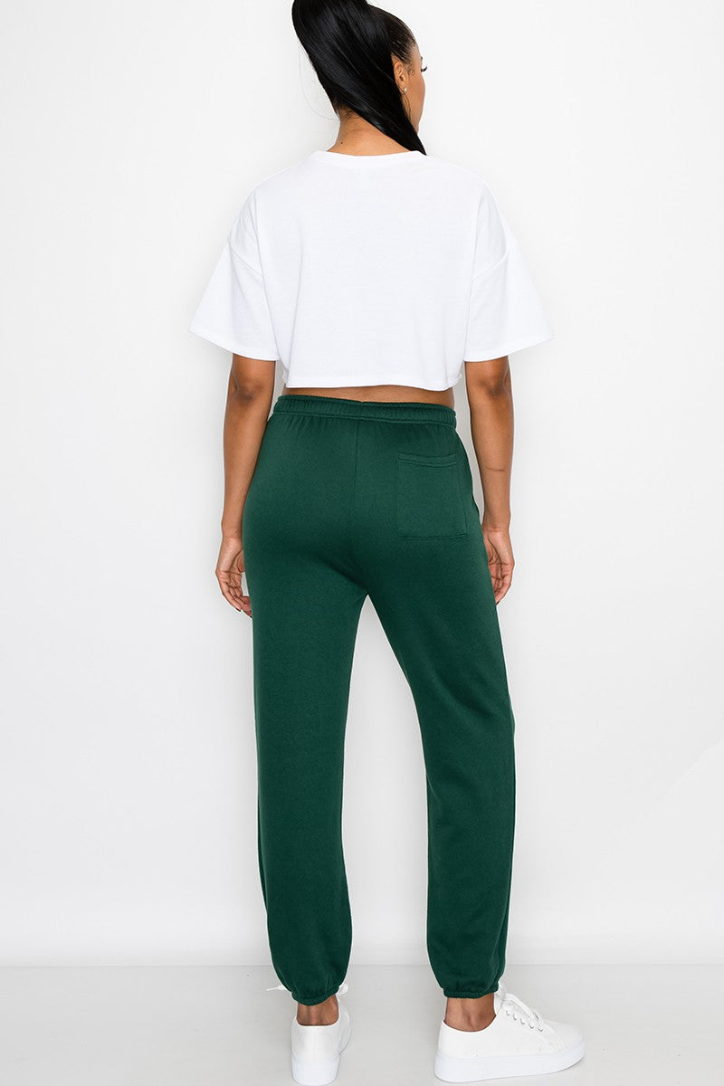 Essential Fleece Sweatpants - Dark Green