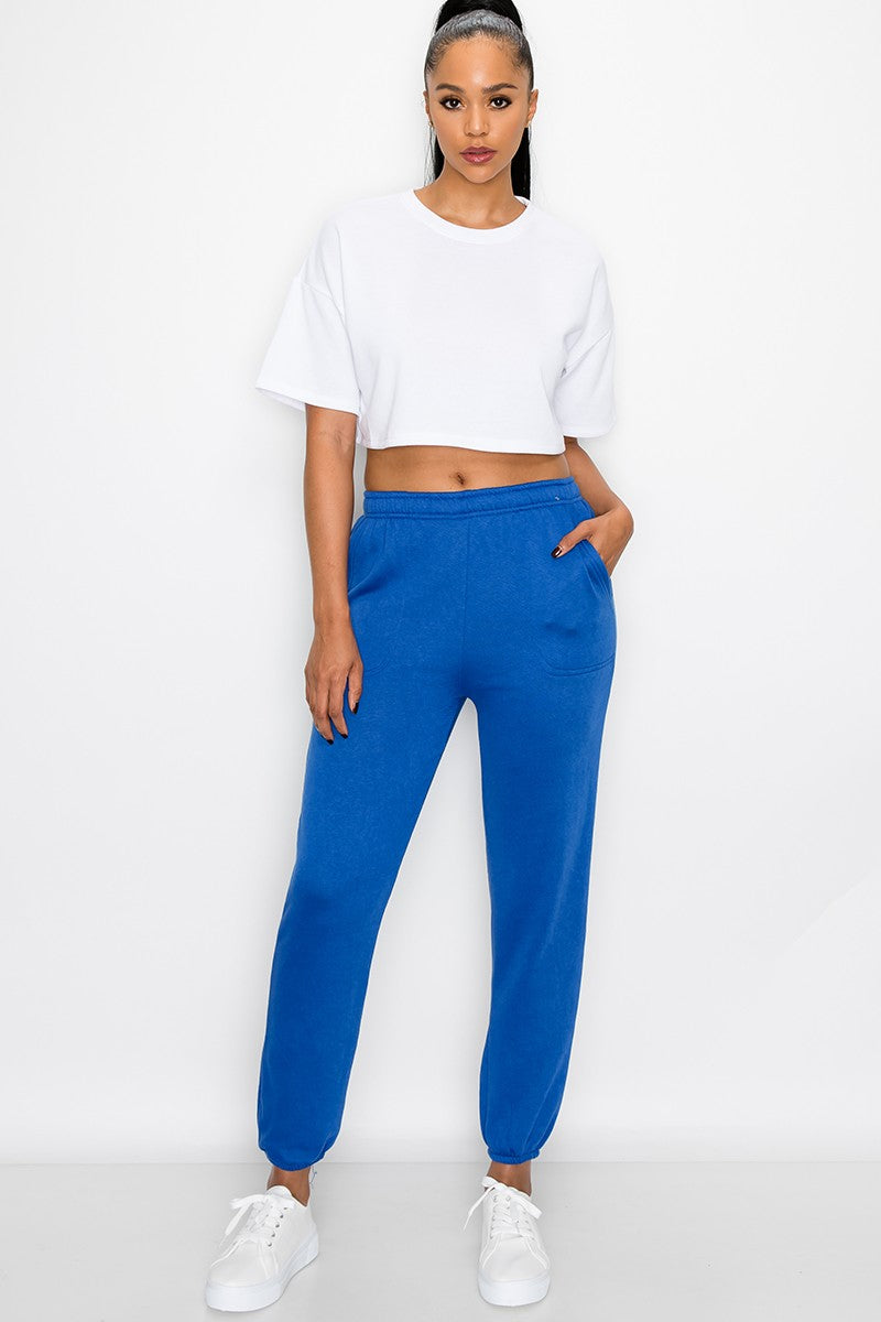 ESSENTIAL FLEECE SWEATPANTS - ROYAL BLUE