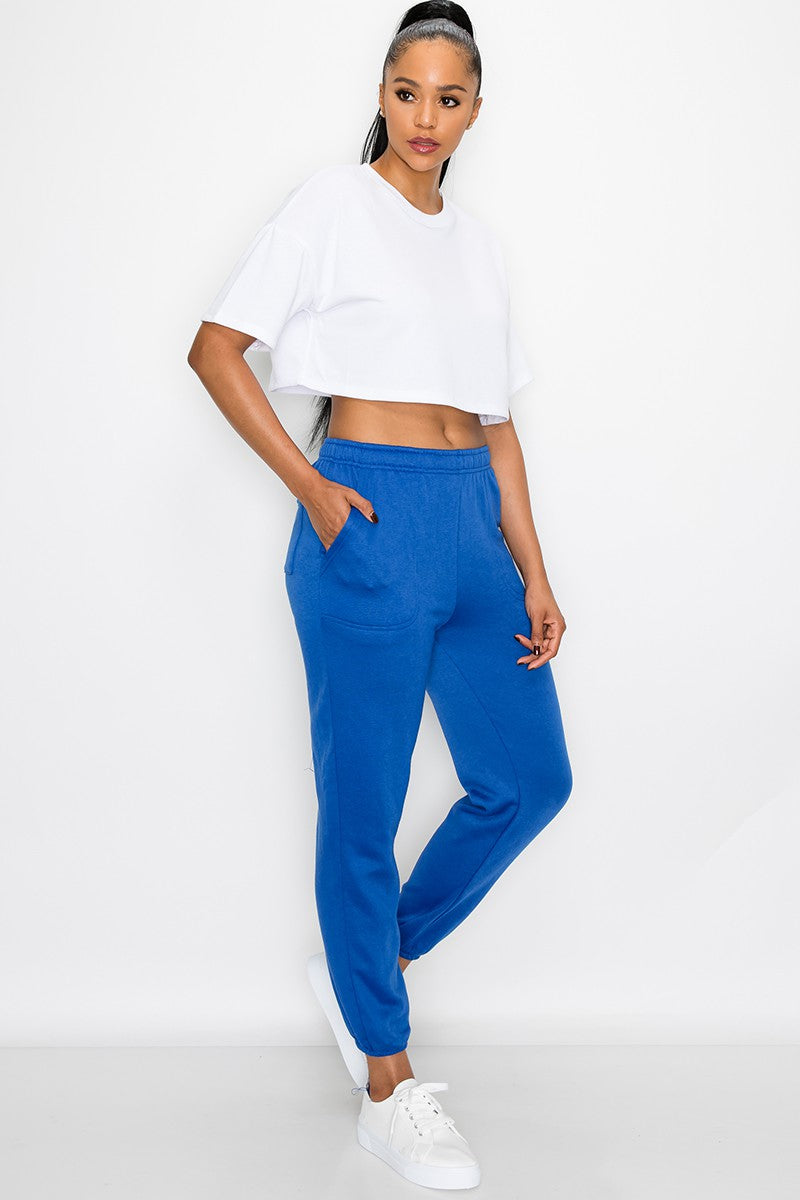 ESSENTIAL FLEECE SWEATPANTS - ROYAL BLUE