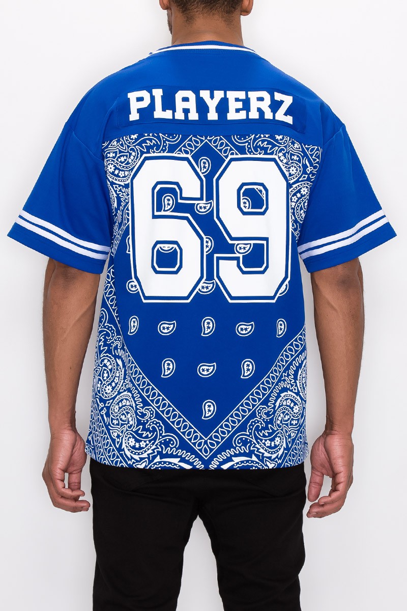 #69 BANDANA FOOTBALL SHIRTS - ROYAL BLUE