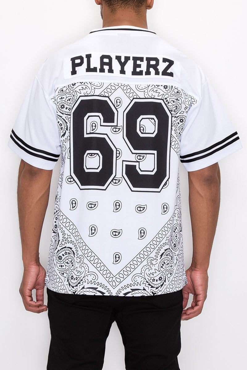 #69 BANDANA FOOTBALL SHIRTS - WHITE