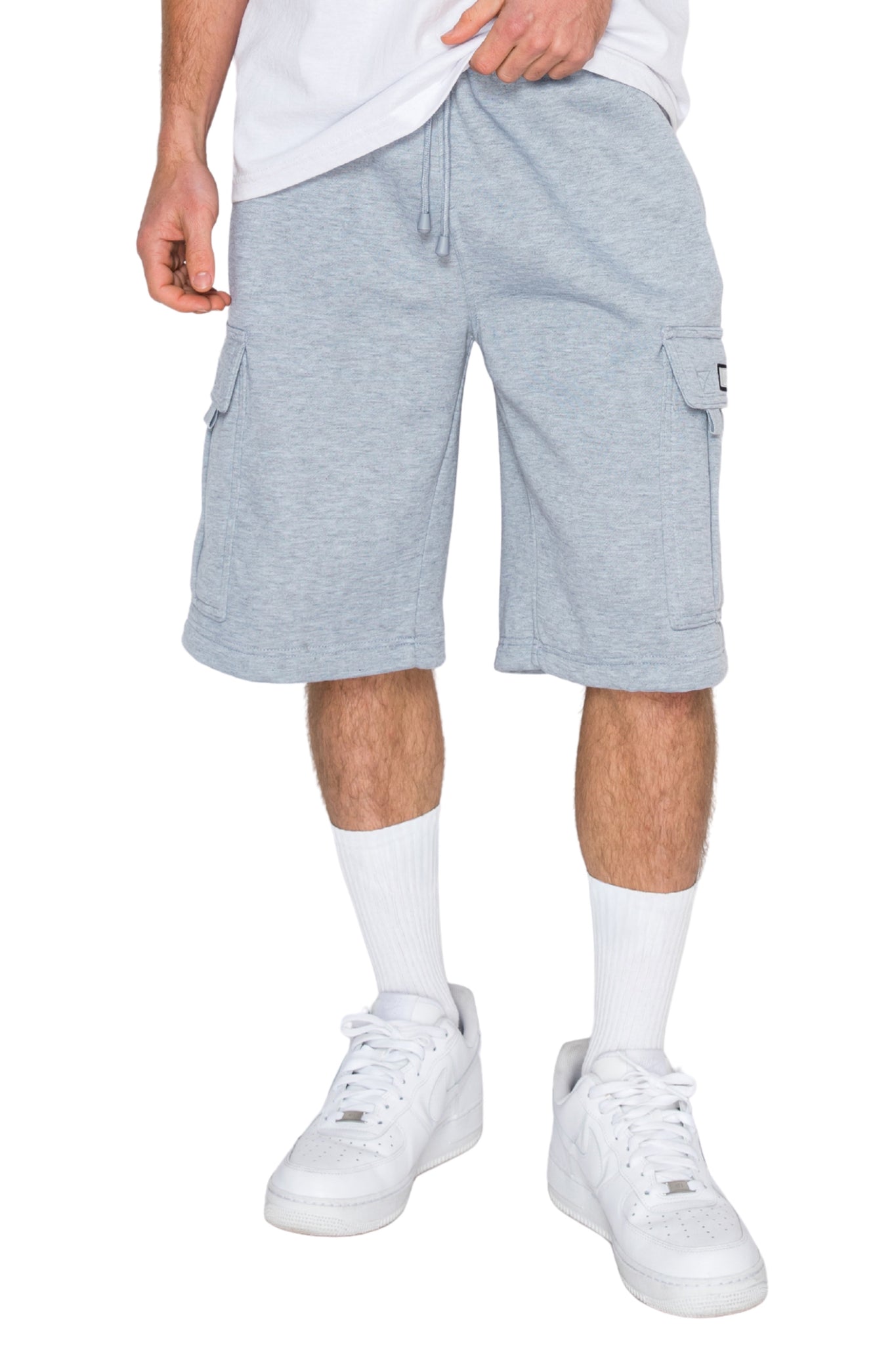 Baggy Fit Cargo Fleece Shorts