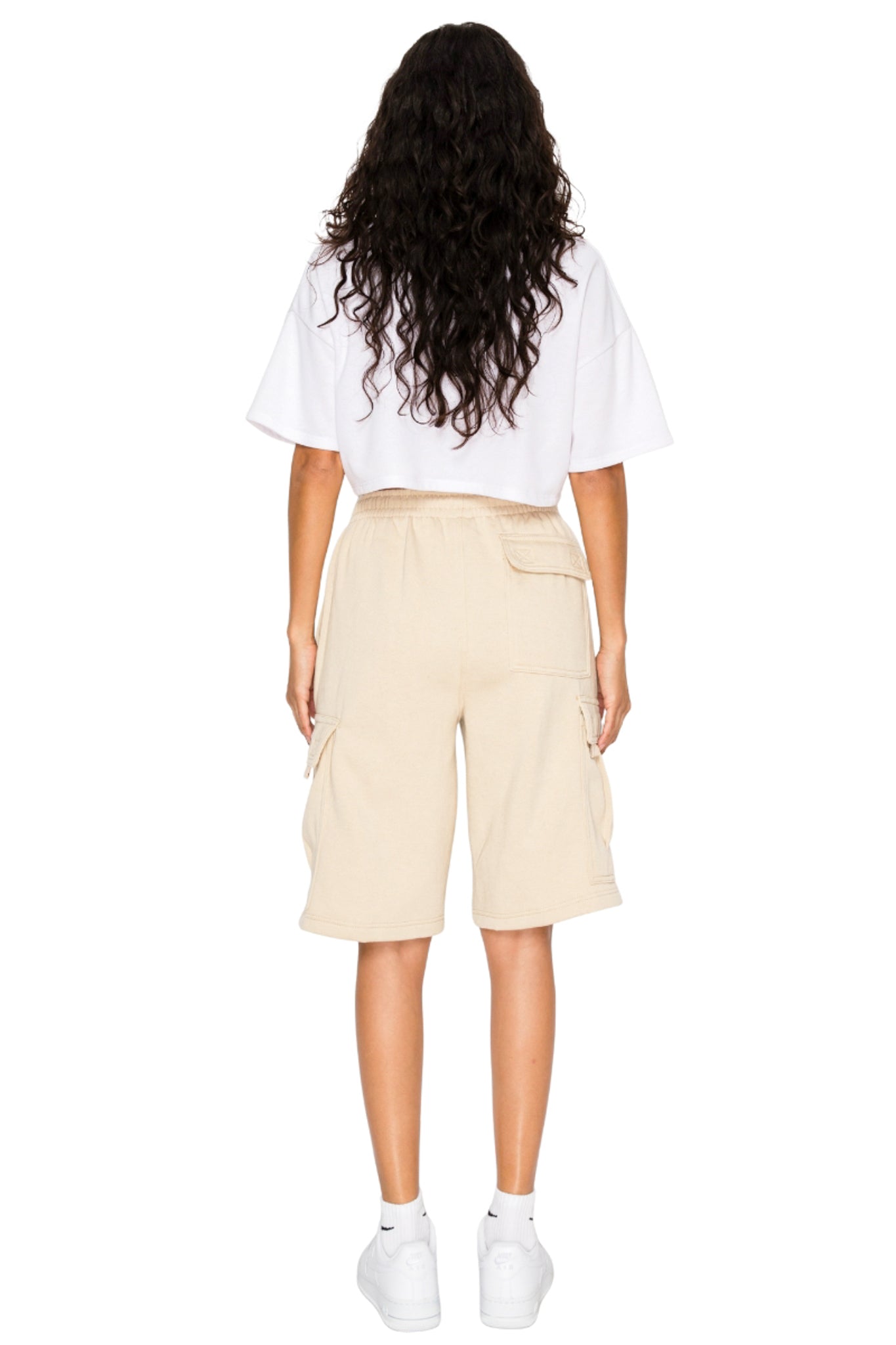 Women's Baggy Fit Cargo Fleece Shorts
