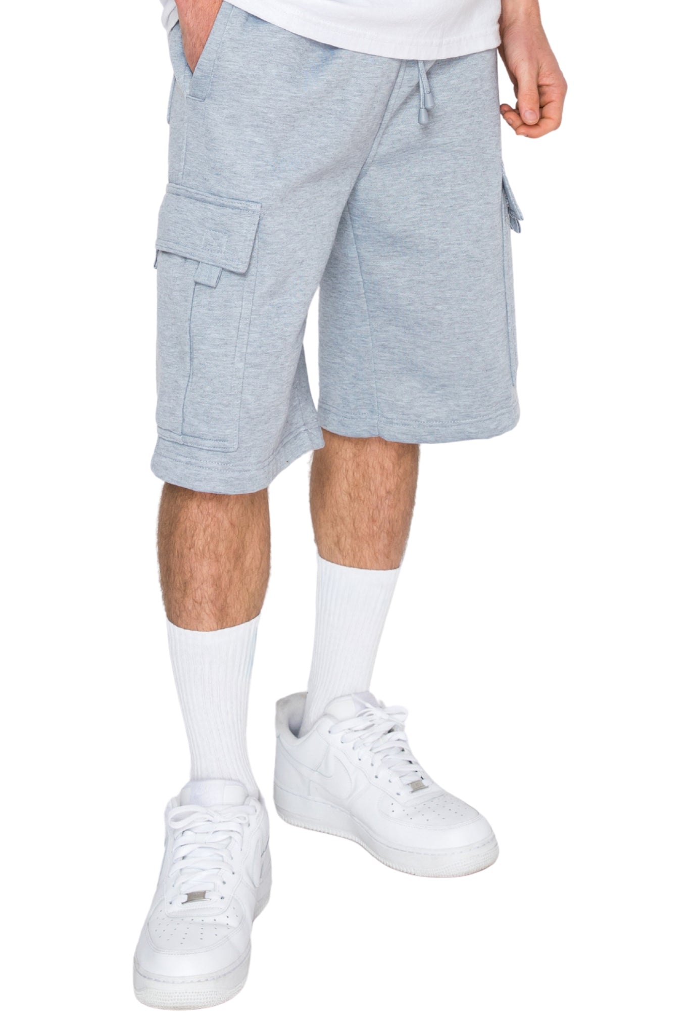 Baggy Fit Cargo Fleece Shorts