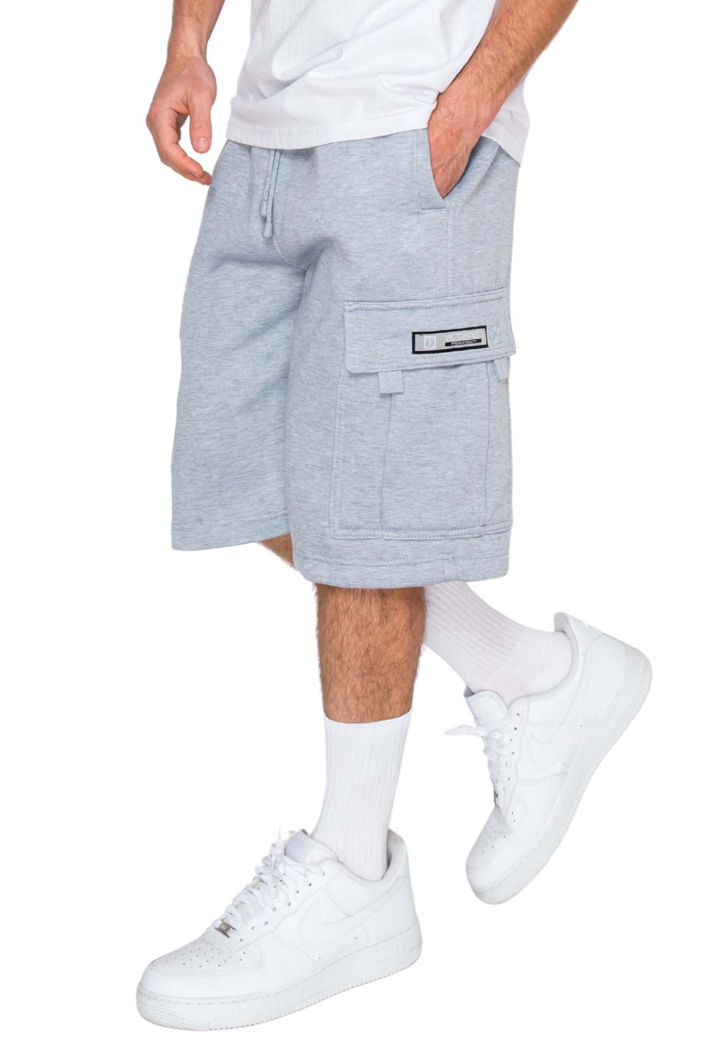 Baggy Fit Cargo Fleece Shorts