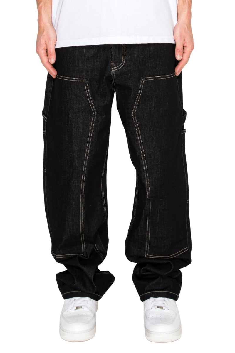 Raw Denim Baggy Fit Carpenter Jeans