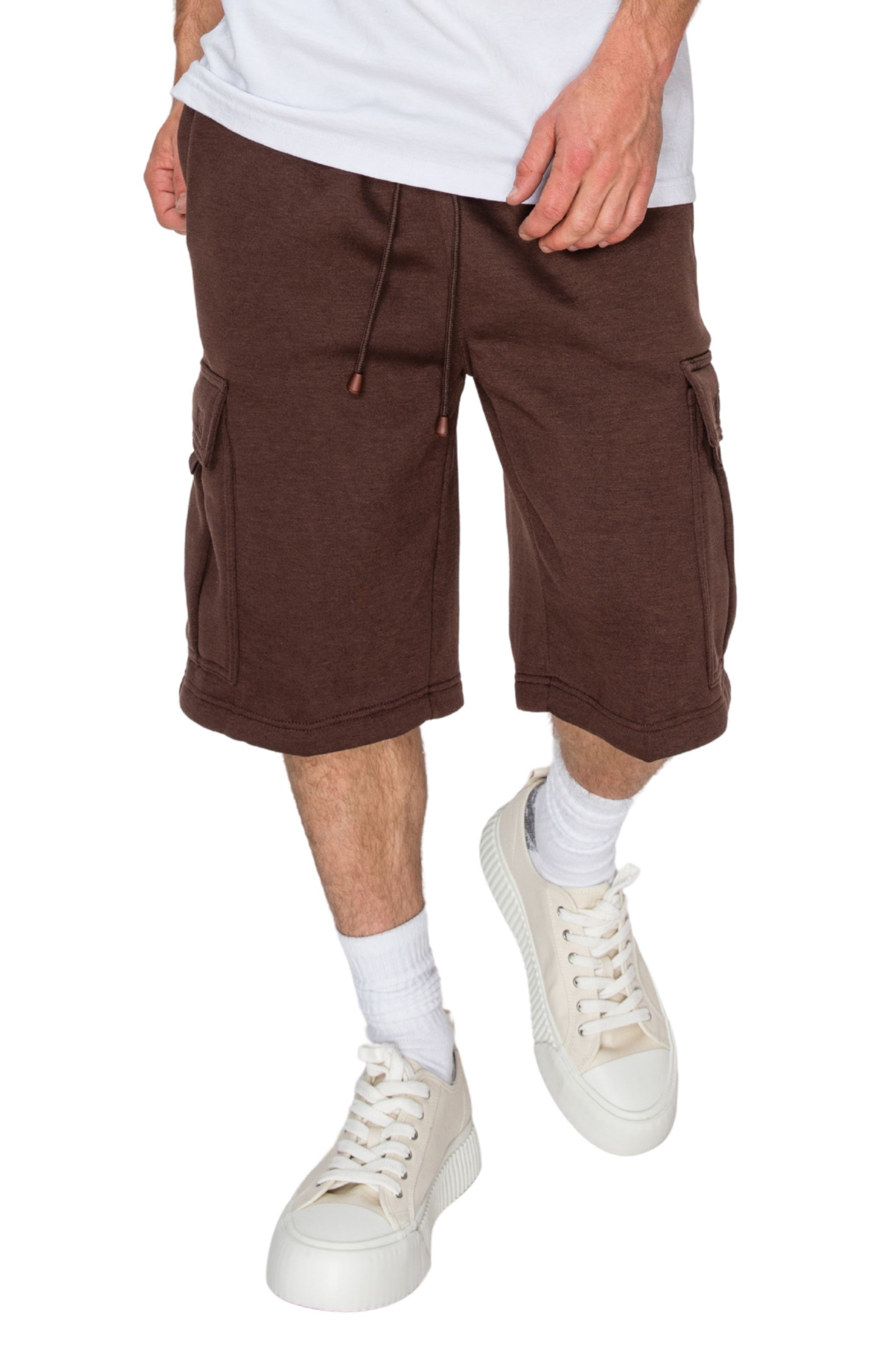 Men's RESTRICT Baggy Fit Cargo Fleece Shorts | VICTORIOUS