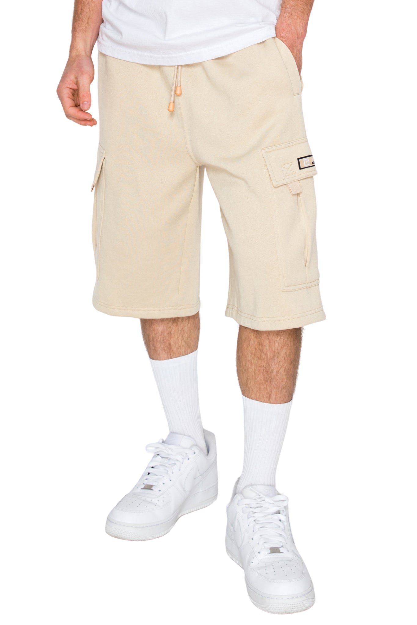 Baggy Fit Cargo Fleece Shorts
